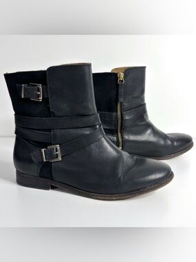 SEZANE Black Leather Boots